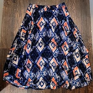 Bobeau Knit A-Line Flowy Skirt Lined XL Great Colors!